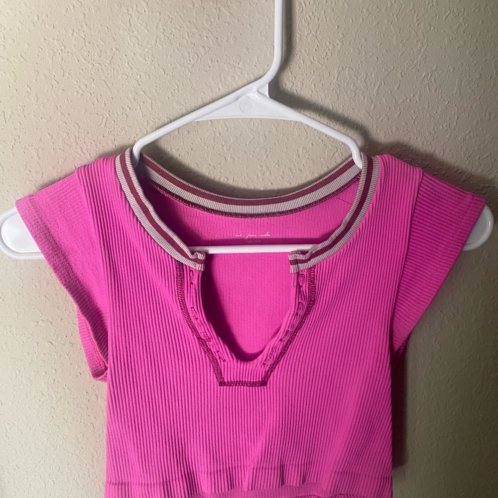 Urban Outfitters Pink Ribbed Tank